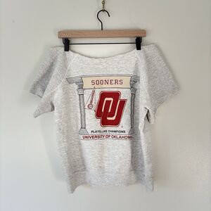 Vintage 80s Discus Athletic Sweatshirt OU Oklahoma Sooners Football Medium USA